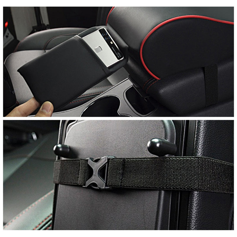 Universal Leather Car Central Armrest Pad Black with Vehicle Protective Styling