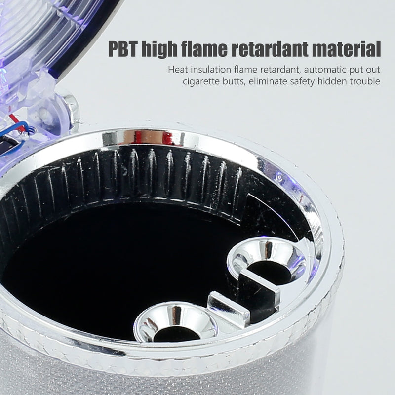 Air Vent Car Ashtray With LED Light, Airtight Lid, Multifunctional Vehicle Cup Holder