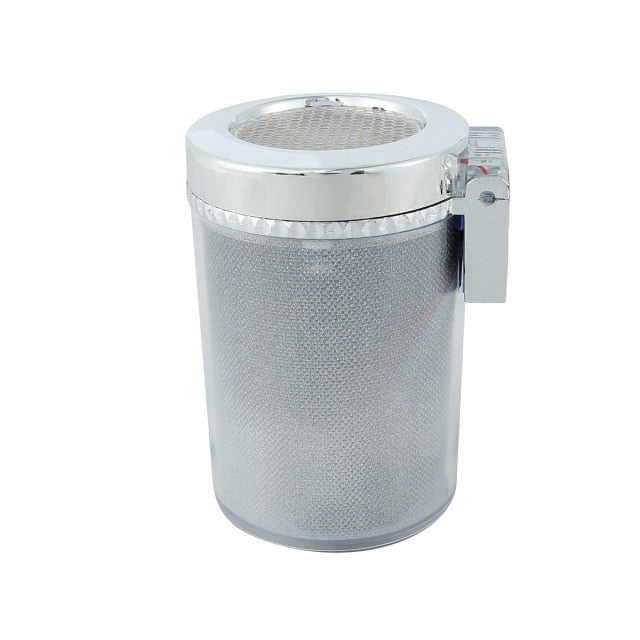 Air Vent Car Ashtray With LED Light, Airtight Lid, Multifunctional Vehicle Cup Holder