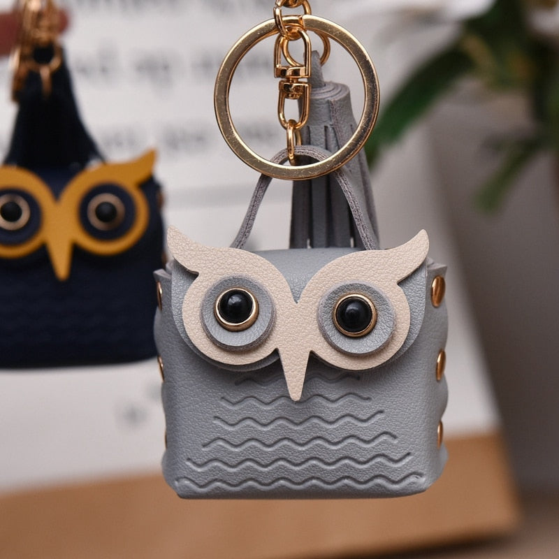Owl Detail Mini Bag Keychain